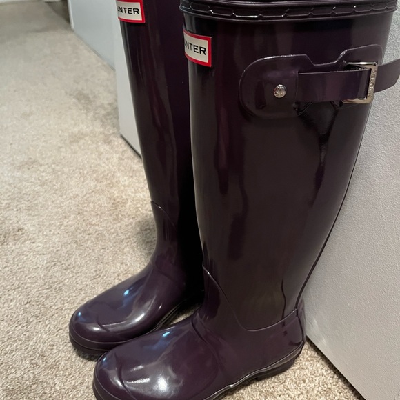 Hunter Dark Purple Rain Boots - Picture 3 of 4